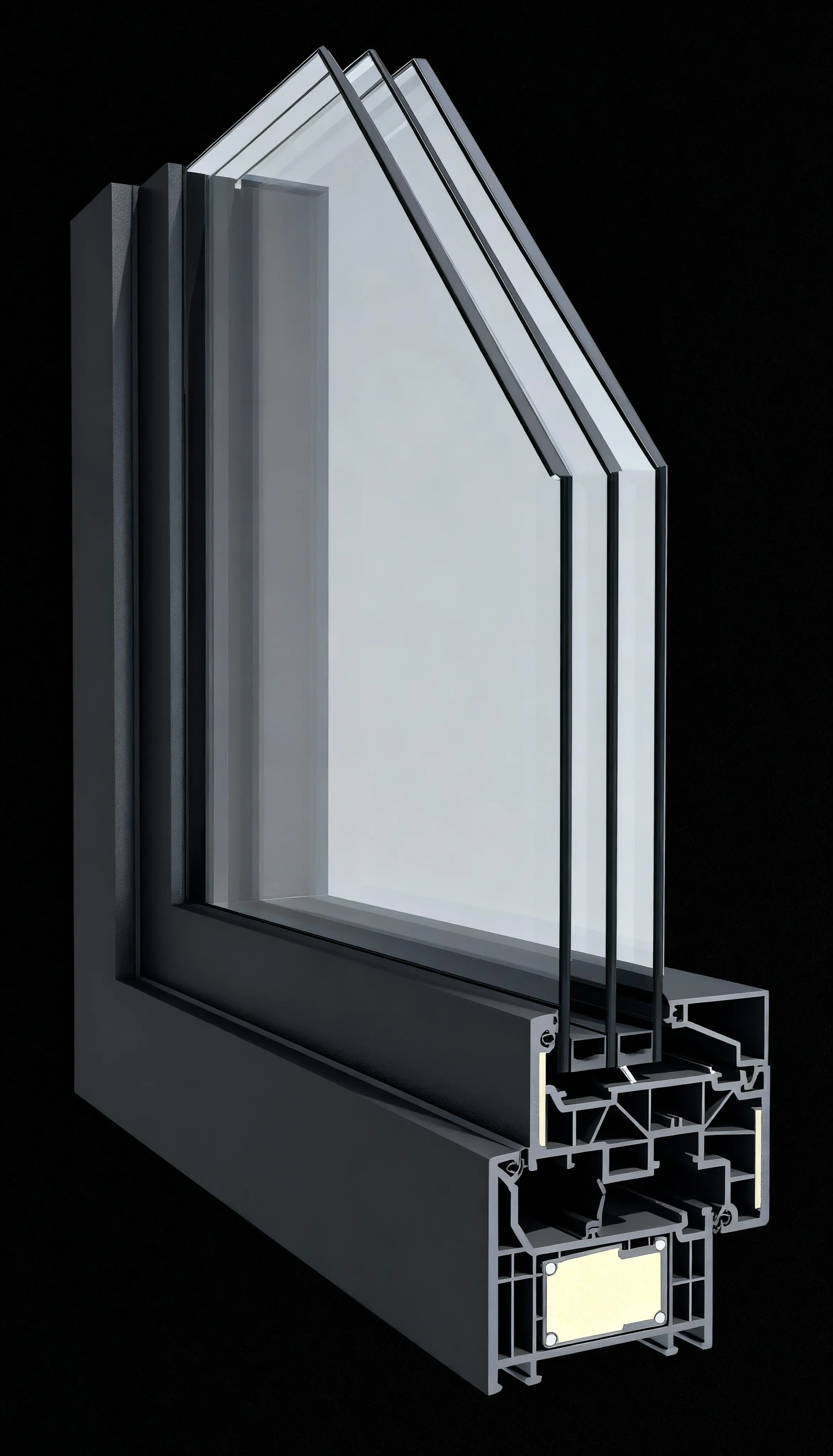 Ventana PVC color Gris Antracita